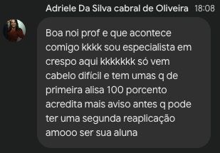 Mensagem real de aluna do Método Progressiva Maravilhosa